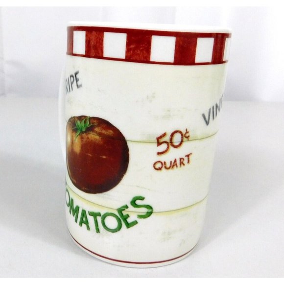 Home Trends Farm Fresh Vine Ripe Tomatoes Coffee Mug Stoneware Discontinued - Picture 5 of 9